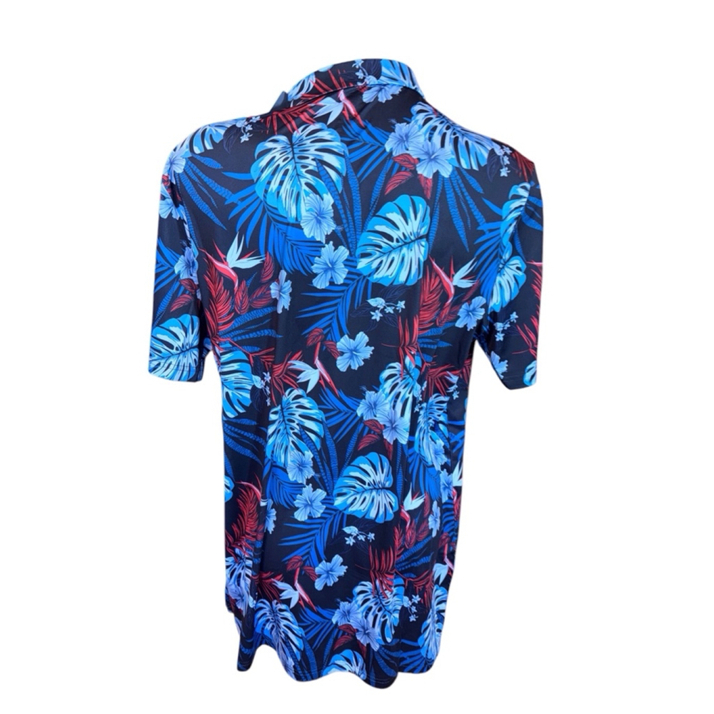 Men's St John’s bayTropical Shirt XL Blue Red - Picture 2 of 3